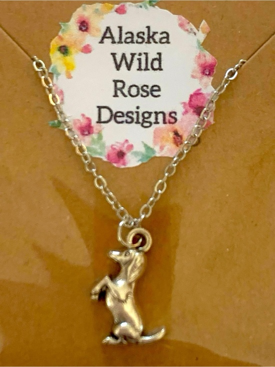Alaska Wild Rose Designs Jewelry - Silver Dachshund Pendant Necklace